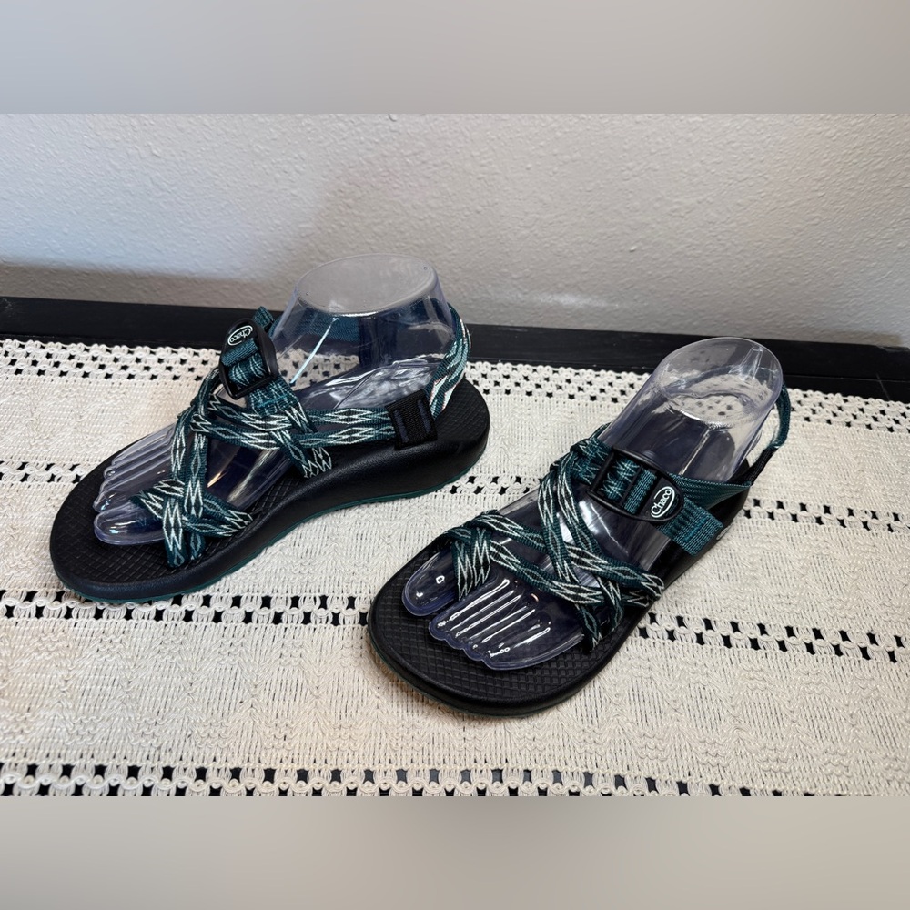 Chaco Women’s Teal and Black Strappy Sandals